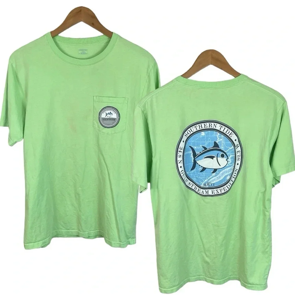 TS929 Men’s Southern Tide Preppy Pocket Beach T Shirt M